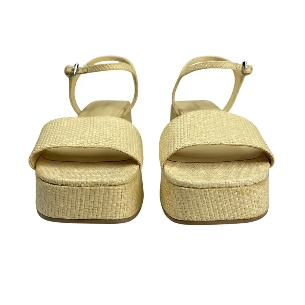 EUC - Reformation Zora Thatched Platform Sandals